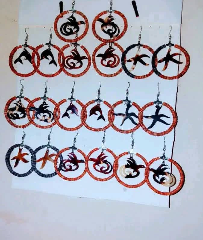 Large hoop with charms.